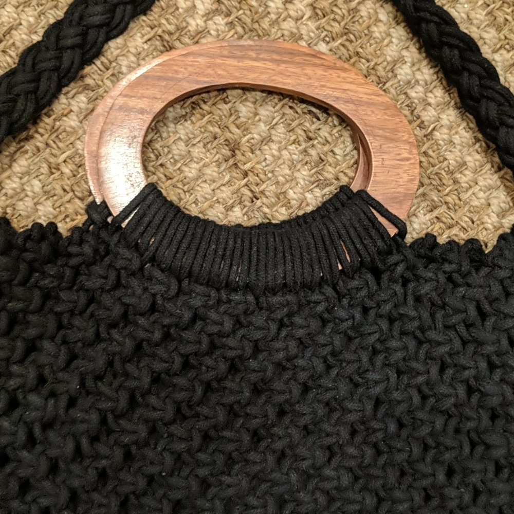 Danielle Nicole Black Fringe Bag - image 3